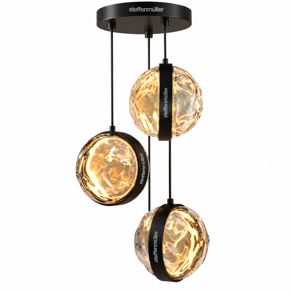 steffenmüller 3-Light Glass Pendant Ceiling Fixture